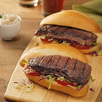 Pan Seared Strip Sandwich with Greek Seasoning recipe