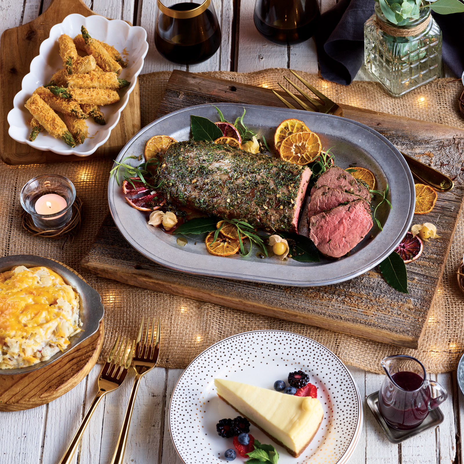 Slow Herb Roasted Chateaubriand with Red Wine Sauce Recipe