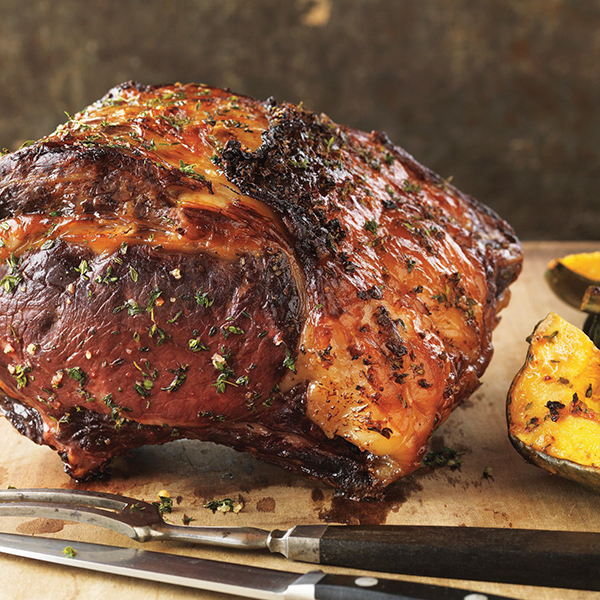 Maple-Glazed Rib Roast with Roasted Acorn Squash Recipe